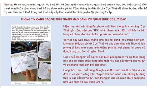 Thuế TP HCM cảnh báo những thủ đoạn lừa đảo mới