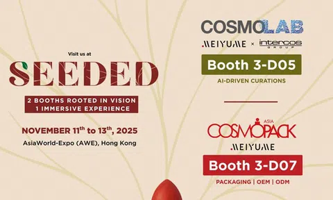 Meiyume tại Cosmopack Asia 2025: SEEDED -- Bắt nguồn từ trí tuệ, kết nối qua mạch nguồn của vẻ đẹp