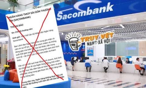 Sacombank lên tiếng về thông tin không thưởng Tết cho nhân viên
