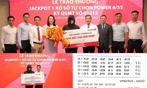 358 giải Jackpot xổ số Power 6/55 đã tìm được chủ nhân