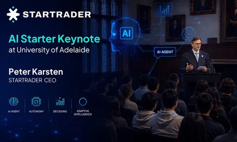 CEO STARTRADER - Peter Karsten đã có bài phát biểu 'AI Starter Keynote' tại Trường đại học Adelaide