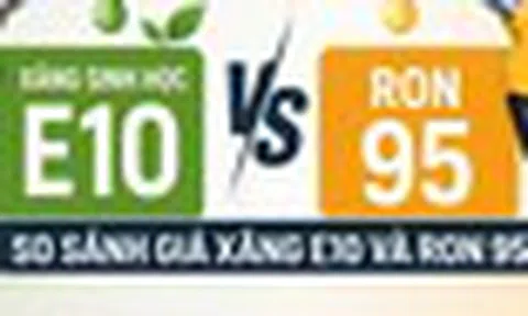 So sánh giá xăng E10 và RON 95