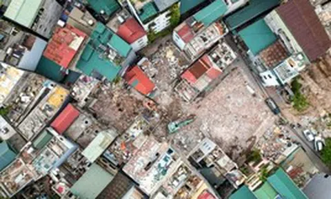 Máy móc làm việc ngày đêm tại điểm nghẽn cuối cùng của Vành đai 2.5 Hà Nội