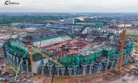 Lộ diện tiến độ siêu sân vận động lớn thứ 2 Việt Nam tại Hưng Yên: Hạ tầng vượt chuẩn FIFA, sở hữu công nghệ chưa từng có tại Việt Nam
