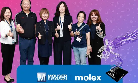 Mouser Nhận Giải Thưởng Nhà Phân Phối Qua Danh Mục Điện Tử Của Năm Khu Vực Châu Á - Thái Bình Dương Từ Molex Năm Thứ Tám Liên Tiếp