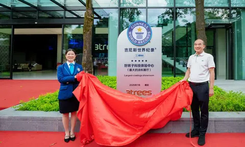 3TREES lập kỷ lục Guinness thế giới: Showroom sơn phủ lớn nhất -- Khai trương Trung tâm Trải nghiệm Công nghệ Nhà ở Chất lượng 3TREES