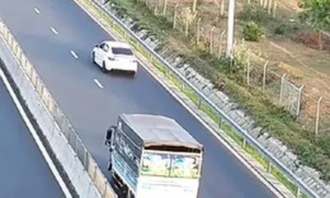 Xử phạt nữ tài xế lùi xe trên cao tốc Vĩnh Hảo - Phan Thiết