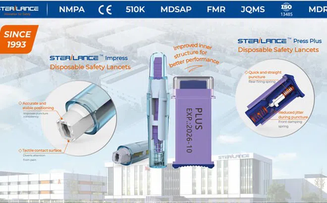 Kim chích an toàn SteriLance được sử dụng trong hệ thống bệnh viện công Thái Lan