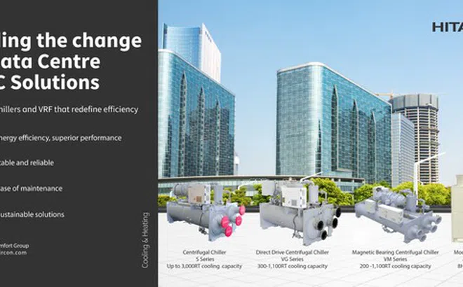 Các giải pháp HVAC của Hitachi mang lại tính bền vững cho sự phát triển bùng nổ của các trung tâm dữ liệu tại Đông Nam Á