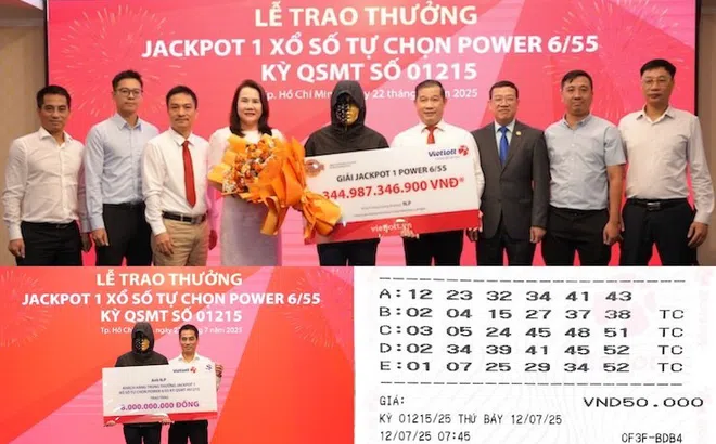 358 giải Jackpot xổ số Power 6/55 đã tìm được chủ nhân
