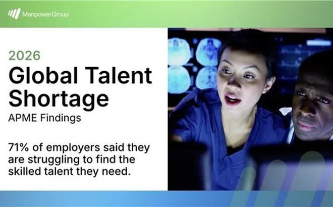 Khảo sát Thiếu hụt Nhân tài Toàn cầu 2026 của ManpowerGroup: AI trở thành nhóm năng lực khó tuyển dụng nhất tại APME