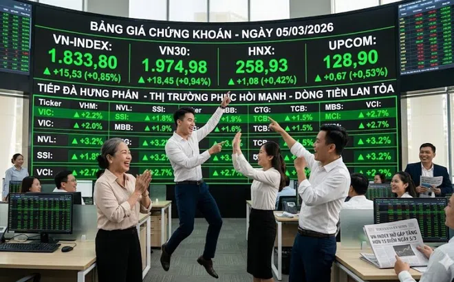 Trút bỏ gánh nặng, VN-Index mở gáp bứt phá ngay phiên ATO ngày 5-3