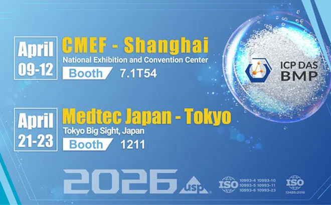 ICP DAS-BMP giới thiệu toàn bộ danh mục đổi mới TPU y tế tại CMEF và Medtec Japan 2026
