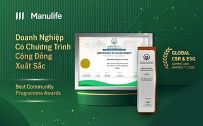 Manulife Việt Nam nhận giải thưởng quốc tế về hoạt động cộng đồng