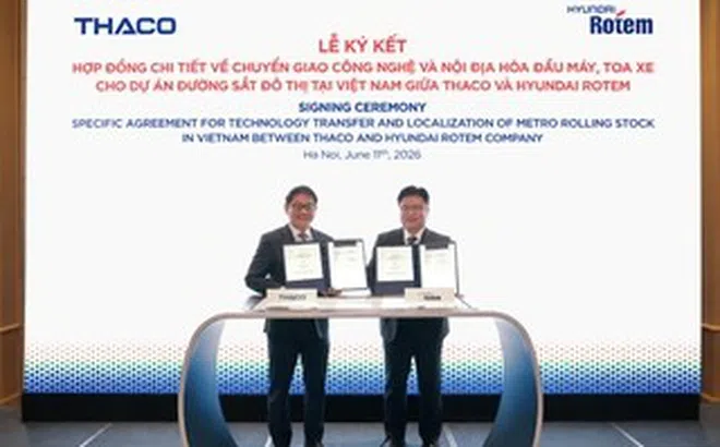 THACO và Hyundai Rotem thúc đẩy nội địa hóa sản xuất đầu máy, toa xe metro tại Việt Nam
